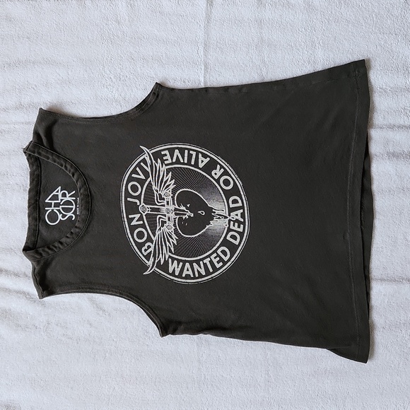 Chaser Bon Jovi Wanted Dead or Alive Muscle Tank Size Small - Picture 3 of 9